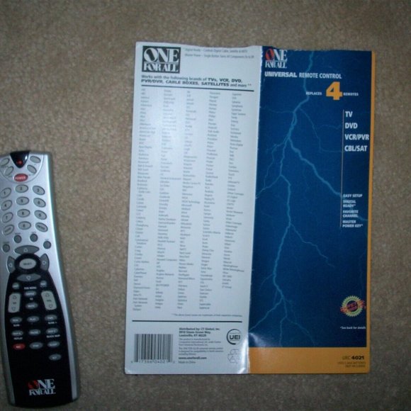 Universal Remote Control by One For All #URC4021 TV DVD VCR/PVR CBL/SAT - Picture 6 of 6